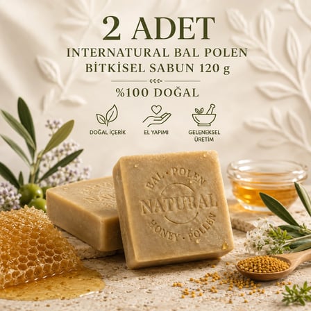 Internatural Bal Polen Bitkisel Sabun 120 g - 2 Adet