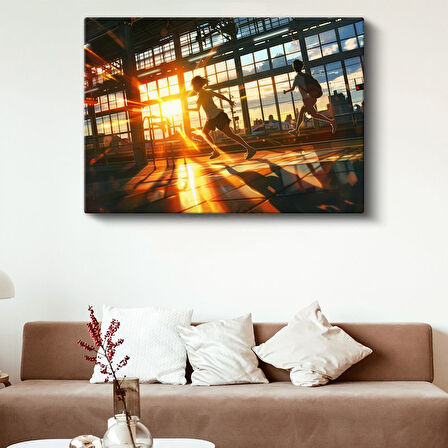 İstasyon Koşusu - Altın Işıklar Anime Kanvas Tablo