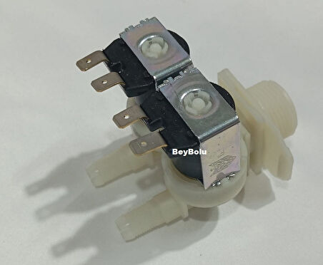 Siemens Sol Ventil , Çamaşır Makinesi ikili Ventil Geçmeli Su Giriş Valf