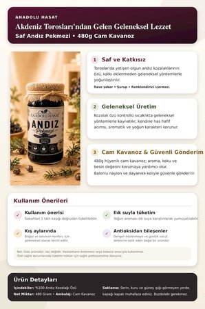 Doğal Andız Pekmezi 480 ML – Yoğun Kıvamlı Geleneksel Pekmez