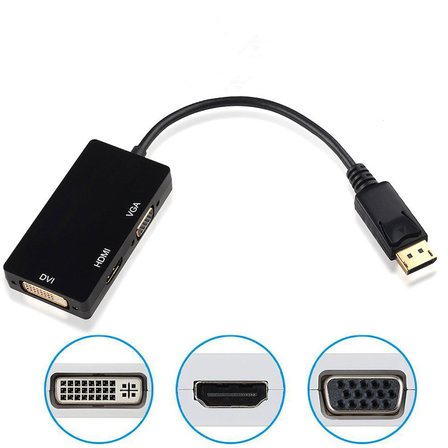 Lunatic 8050 Displayport To Hdmi Vga Dvi Çevirici Dönüştürücü Adaptor      Harici Güç Kaynağı: Harici güç gerekmez