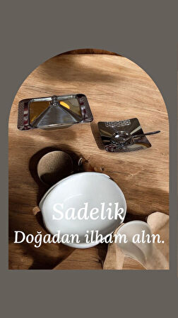 Nehir sırma çay tabak şekerlik kaşık seti - 26 parça çay seti