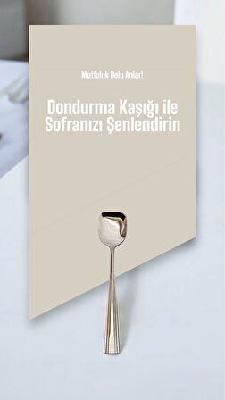 Nehir katre dondurma kaşık -  6 lı dondurma kaşığı 18/10 paslanmaz çelik