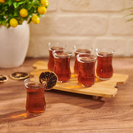 Lav çay bardağı seti takımı - 24 parça çay bardağı çay tabağı seti