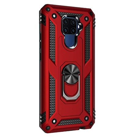 Gpack Huawei Mate 30 Lite Kılıf Vega Standlı Yüzüklü MıknatıslıNano Glass
