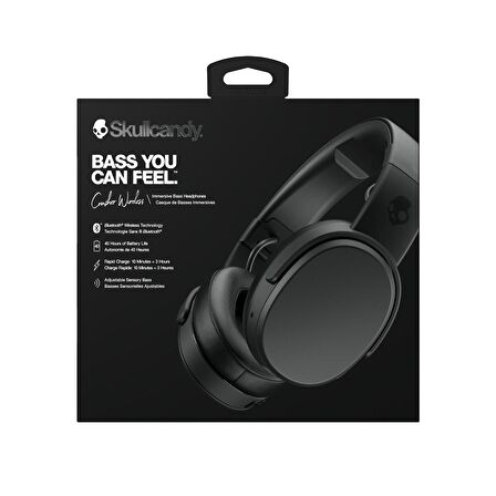 Skullcandy Crusher Bluetooth Kablosuz Kulaküstü Kulaklık Siyah S6CRW-K591