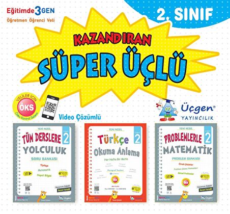 2.Sınıf Kazandıran Süper Üçlü Set+ Bic 18 li Kuru Boya Hediyeli