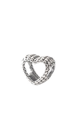 Boncuklu Kalp Charm | 925 Ayar Gümüş
