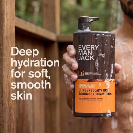 Every Man Jack Hydrating Body Wash for Men, Citrus Eucalyptus 710ml Duş Jeli