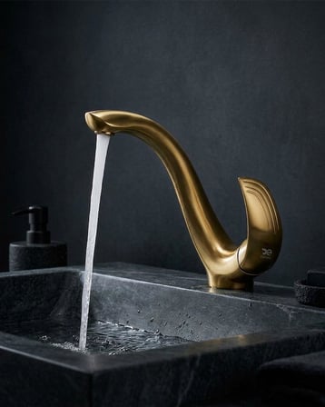 ELITE KISA LAVABO BATARYASI MAT PIRINC-ALTIN