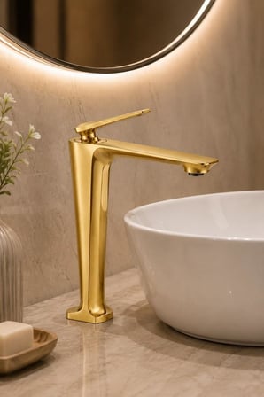 SENSA UZUN LAVABO BATARYASI MAT PIRINC-ALTIN