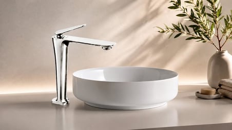 SENSA UZUN LAVABO BATARYASI PARLAK KROM