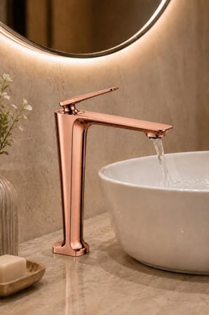 SENSA UZUN LAVABO BATARYASI PARLAK ROSE