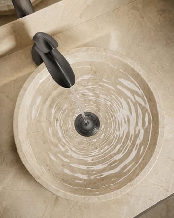 LUCA UZUN LAVABO BATARYASI MAT FÜME