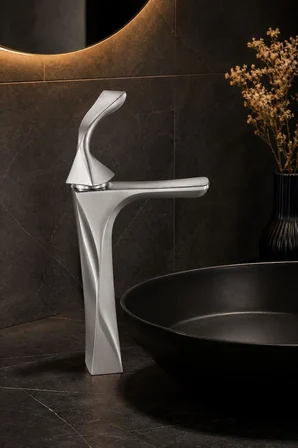 FEXO UZUN LAVABO BATARYASI MAT NIKEL