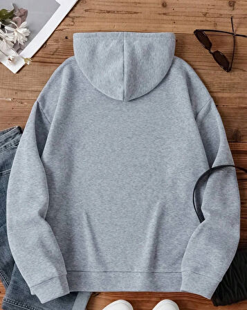 Kapüşonlu 3 İplik Sweatshirt