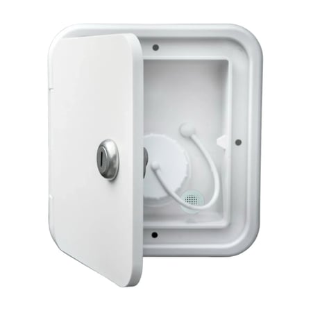 Einstein EI-WI Kilitli Karavan Dış Su Alım Noktası Su Dolum Kapağı Beyaz 151x166 mm