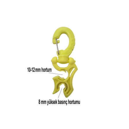 KRAKEN Hortum Tutucu İkili Fırdöndülü Sarı, HC06