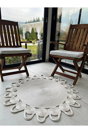 BHR Creative Jüt İp Gözyaşı Modeli Salon Banyo Koridor Kapı Önü Halı Kilim Paspas