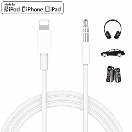 Iphone Uyumlu Lightning To 3.5mm Aux Ses Kablosu Lightning Stereo Destekli