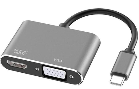 Lunatic 2847 USB Type C To Hdmi VGA 3.1 4K Çevirici Dönüştürücü Adaptör