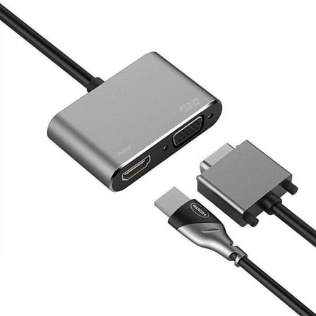 Lunatic 2847 USB Type C To Hdmi VGA 3.1 4K Çevirici Dönüştürücü Adaptör