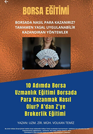 10 ADIMDA BORSA EĞİTİMİ İSTANBUL BORSASINDA İŞLEM YAPMAK PARA KAZANMAK BROKER UZMANLIĞI