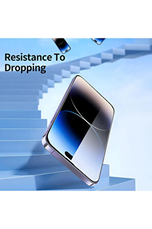 iPhone 14 Pro Darbeye Dayanıklı Şeffaf Nano Ekran Koruyucu Kırılmaz Cam - İnce ve Esnek