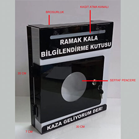 siyah pleksi A-4 ramak kala kutusu