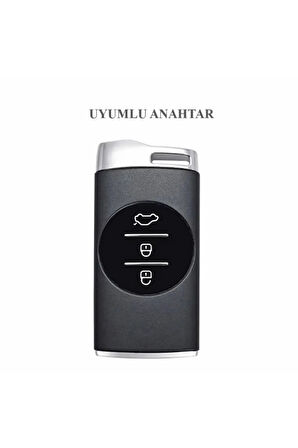 Chery Tiggo 7 Anahtar Kılıfı Beyaz - Gümüş