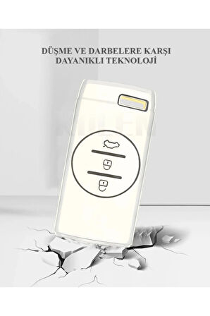 Chery Tiggo 7 Anahtar Kılıfı Beyaz - Gümüş