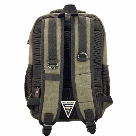 Ççs London 51567 Kanvas Laptop Bölmeli Sırt Çantası Yeşil