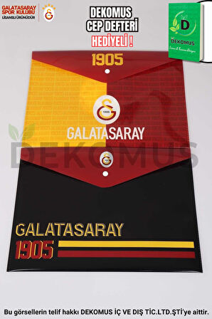 "DEKOMUS CEP DEFTERİ HEDİYELİ" YENİ SEZON LİSANSLI GALATASARAY 2'Lİ ÇITÇITLI DOSYA 