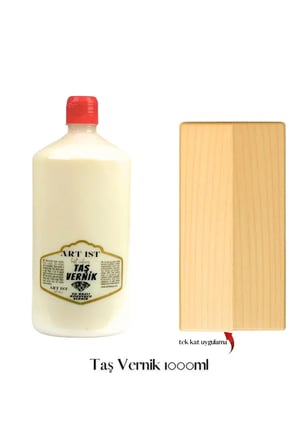 ART IST Su Bazlı Taş Vernik 1000 ml - Ahşap, Metal, Seramik ve Hobi İçin
