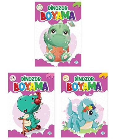 Dinozor Boyama Seti (3 Kitap Takım) / Kolektif