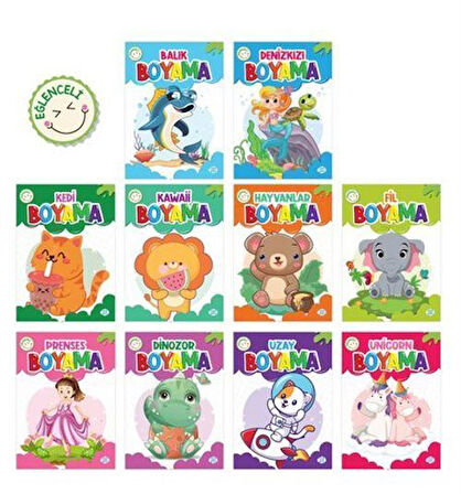 Eğlenceli Boyama Seti (10 Kitap Takım) / Kolektif