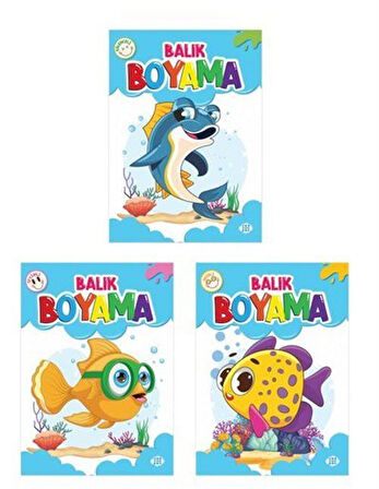 Balık Boyama Seti (3 Kitap Takım) / Kolektif
