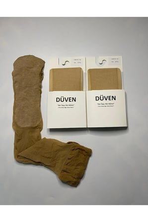 Comfort Cotton Taban 2'Li Dizaltı Pantolon Ten Çorap