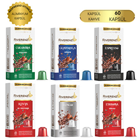 Alüminyum Nespresso® Uyumlu Yöresel Kapsül Kahve 60 Kapsül SET-1