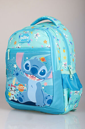 "DEKOMUS CEP DEFTERİ HEDİYELİ" YENİ SEZON LİSANSLI STITCH "GALAXY POP KOLEKSİYONU" İLKOKUL ÇANTASI 