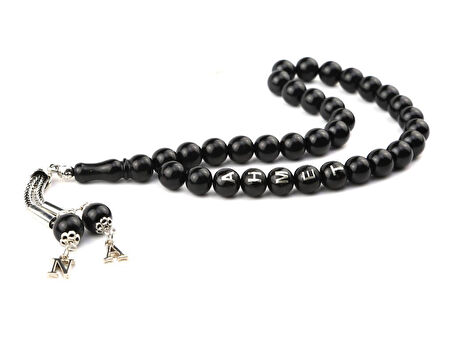 Kişiye Özel İsimli Oltu Taşı Tesbih