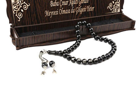 Kişiye Özel İsimli Oltu Taşı Tesbih