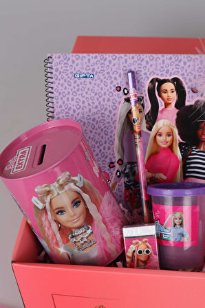 DEKOMUS GIFT BOX ÖZEL KUTULU BARBIE'NIN PEMBE DÜŞLER KOLEKSİYONU ÖZEL TASARIM KIRTASİYE SETİ 