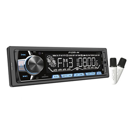 For-X X-100MIC-FM-USB-MP3-BT5.1-4X60W-2 AD WİFİ MİKROFONLU KARAOKELİ OTO TEYP