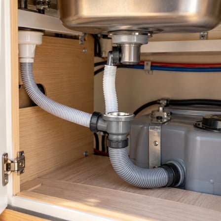 Can LP1616 Çift Su Gideri 1/2 inç Karavan ve Tekne Gider Bağlantı Parçası (CNLP1616)