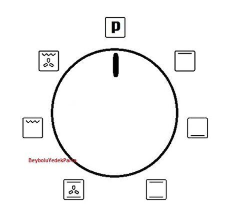 Electrotech Ankastre Fırın Komutatör  6 Konum Kademe Anahtarı 
