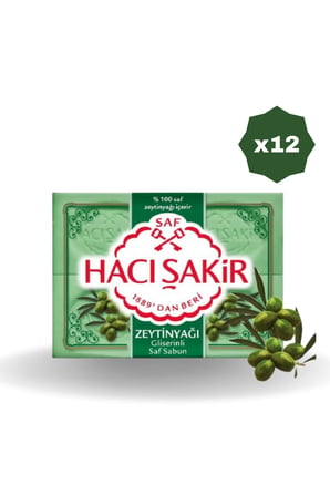 HACIŞAKİR ZEYTİNYAĞLI SABUN 600 GR - (12 ADET)