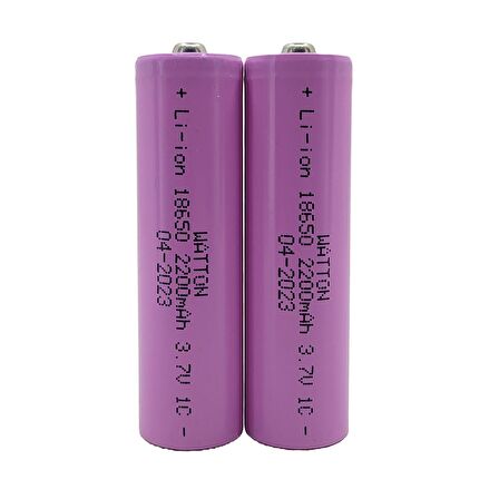 Watton 18650 2200mAh 2Li Şarjlı Fener Pili Li-ion 3.7V 1C Premium