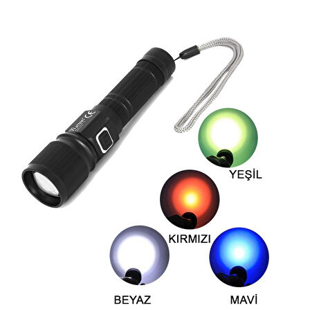 CREE TG LED 1000 LÜMEN GÖSTERGELİ FONKSİYONEL EL FENERİ WATTON WT-732