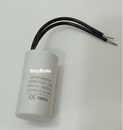 Kombi Devirdaim Pompa Motor Kondansatör 2,5 Mf , 450 V AC Motor Kapasitör